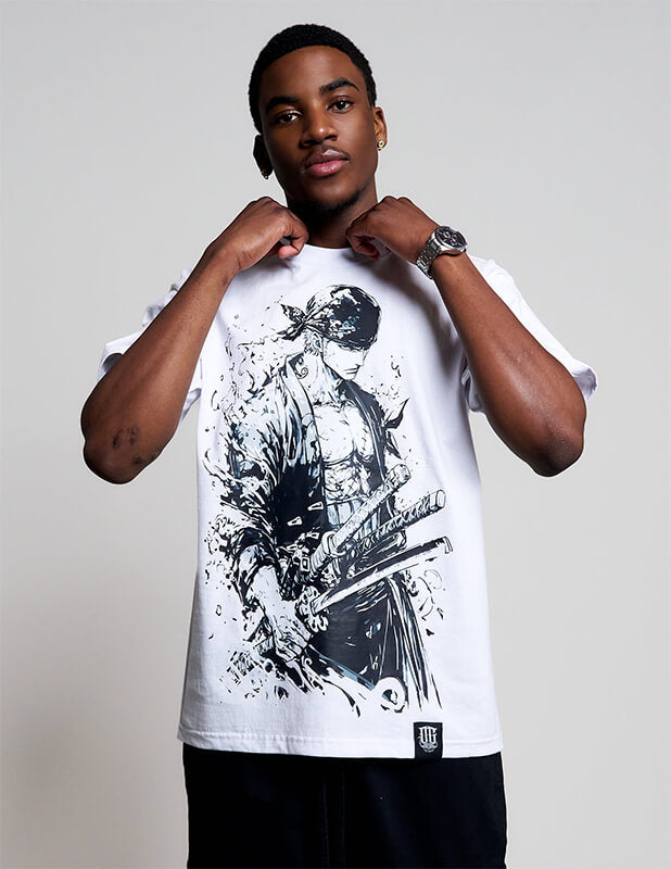 OG Culture X Pro Club Heavyweight Tee - One Piece Zoro Sword Ink
