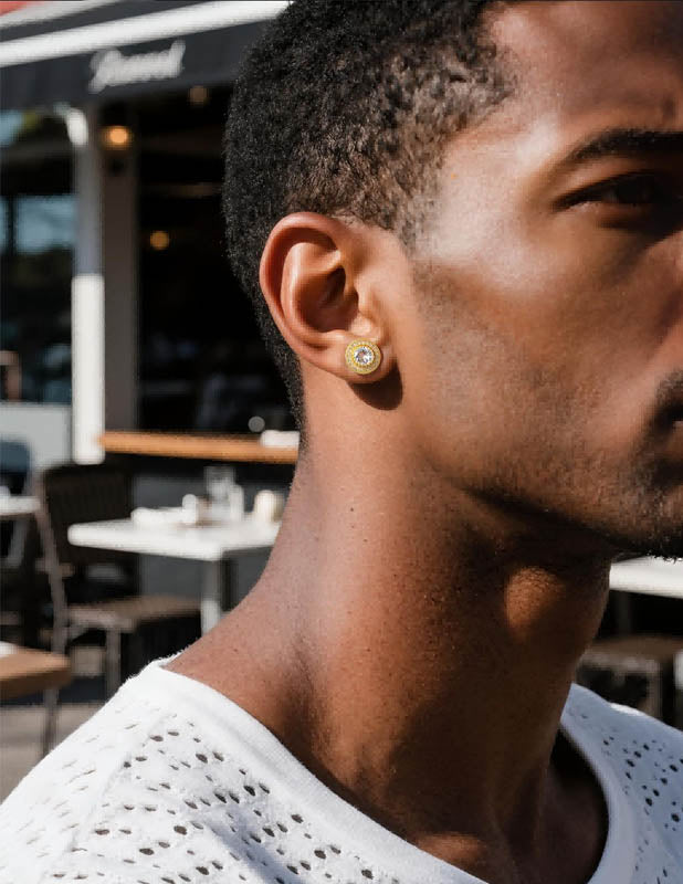 Diamond Cluster Stud Earring