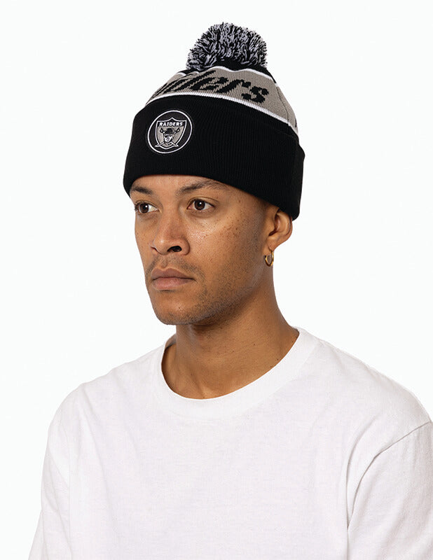 Mitchell and Ness - Las Vegas Raiders Team Pom Beanie
