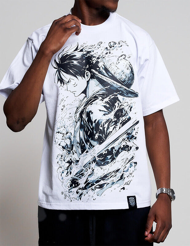 OG Culture X Pro Club Heavyweight Tee - One Piece Luffy Ink