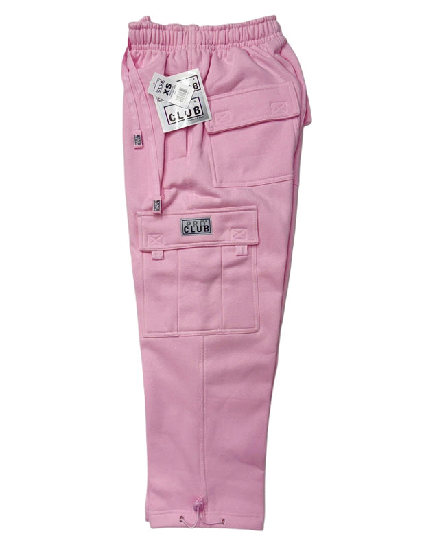 Pro Club Heavyweight Fleece Cargo Pants Pink Rewahard Apparel