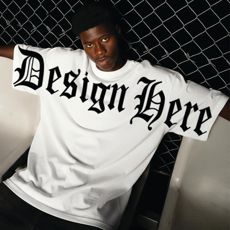 Custom Print Front Shoulder - Pro Club Heavyweight Short Sleeve Tee - duplication