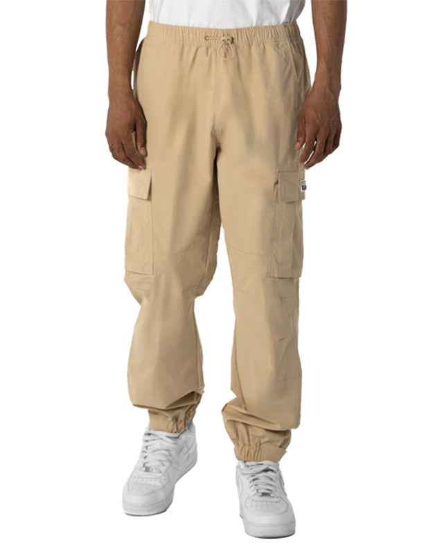 Pro Club Nylon Ripstop Cargo Track Pants - Khaki