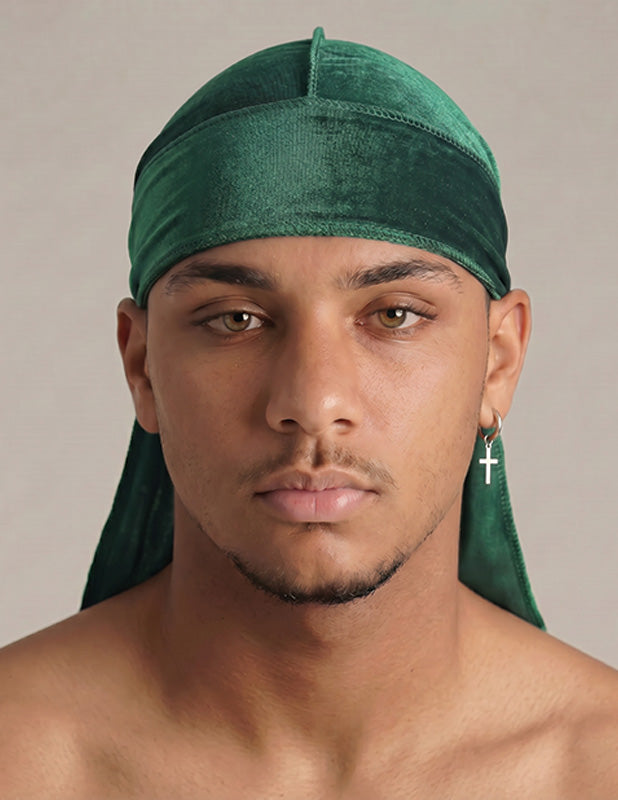 Rewahard Velvet Durag - Forest Green