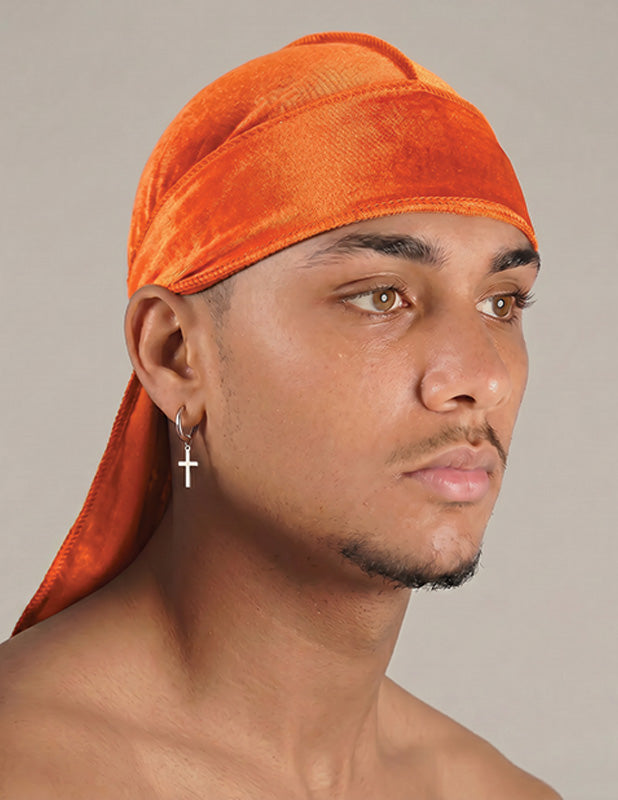 Rewahard Velvet Durag - Orange Tan