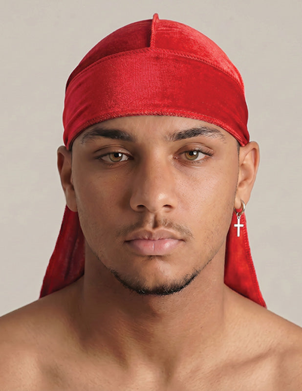 Rewahard Velvet Durag - Red