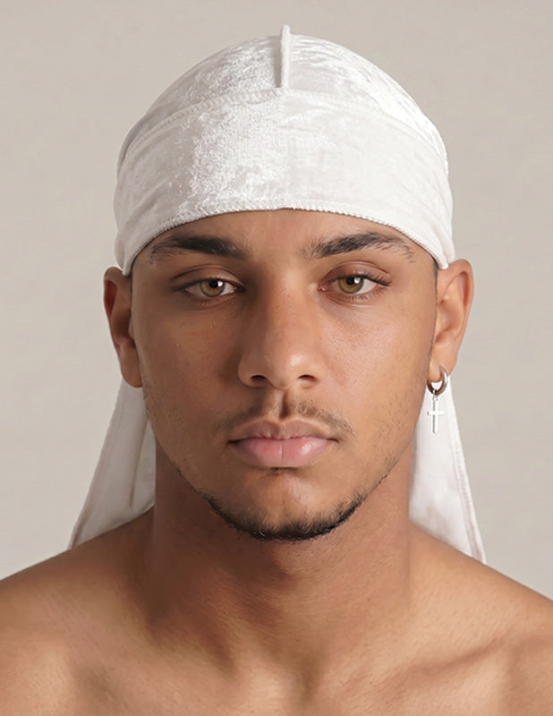 Rewahard Velvet Durag - White
