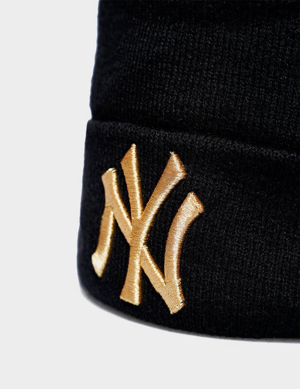 New Era - New York Yankees Knit Beanie - BLACK/GOLD