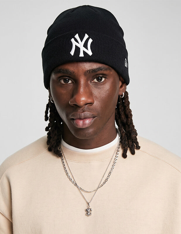 New Era - New York Yankees Knit Beanie - BLACK/WHITE