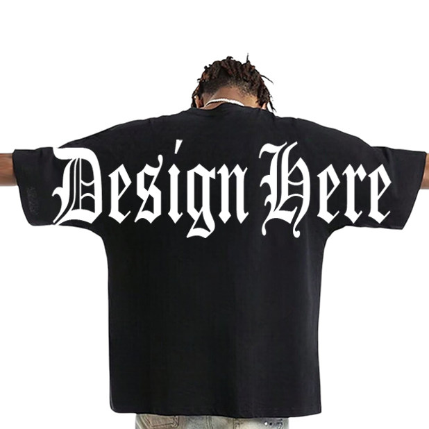 Custom Print Back Shoulder - Pro Club Heavyweight Short Sleeve Tee