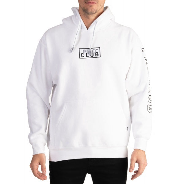 Pro Club Heavyweight Pullover BOX LOGO Hoodie (13oz) – WHITE