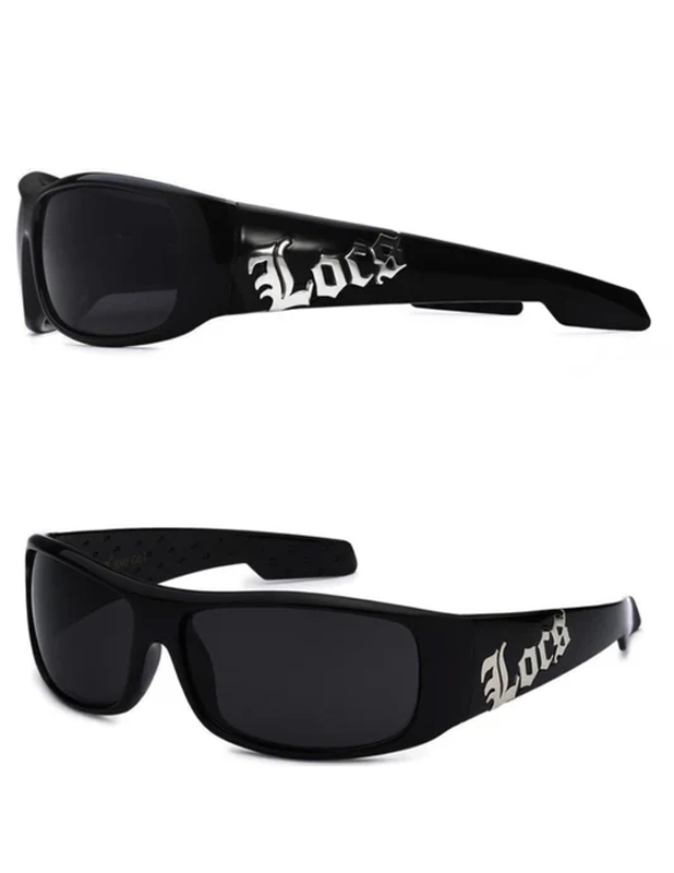 LOCS SUNGLASSES - OG VETERANO GANGSTA HARDCORE 8loc9090-BKSLV-1