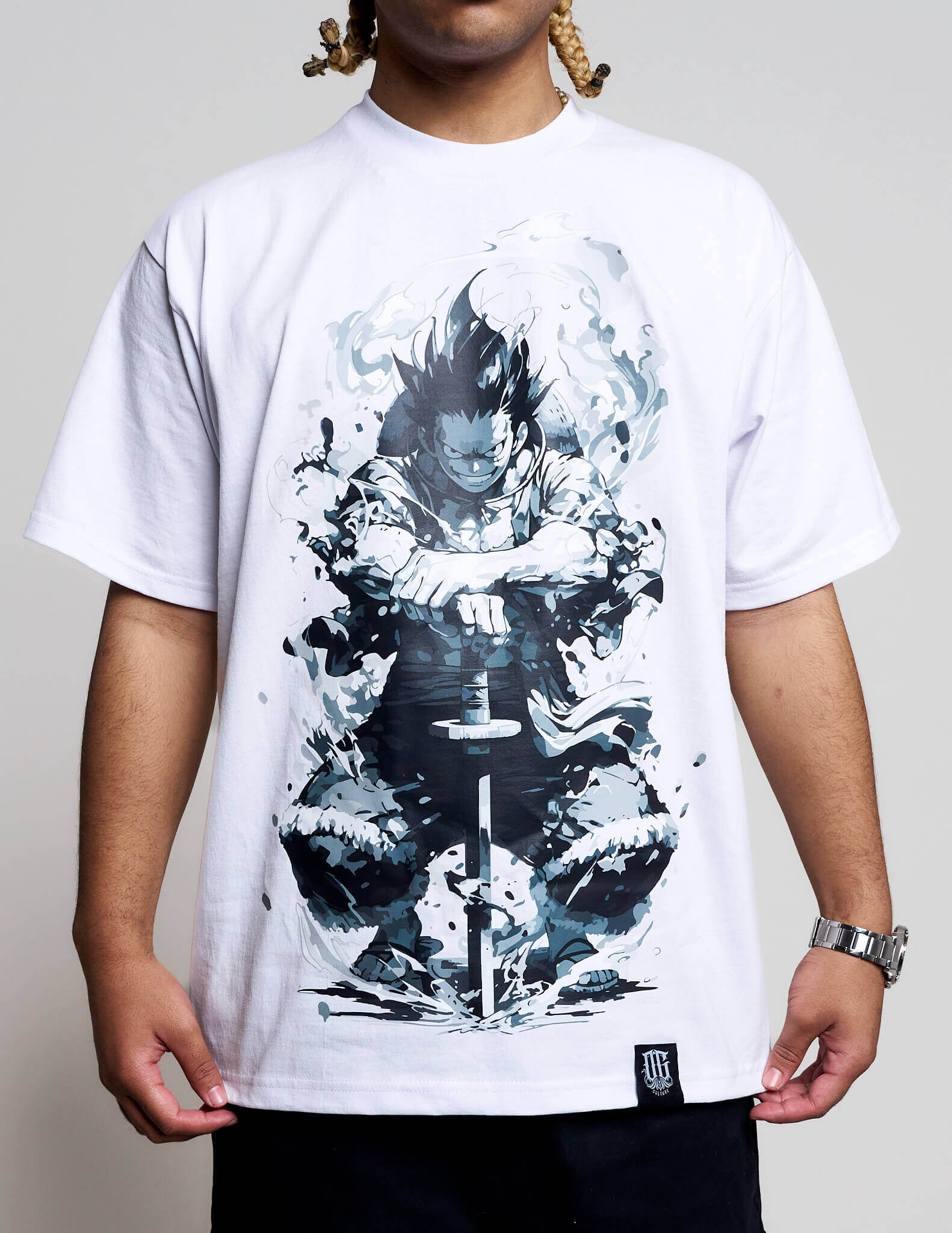 OG Culture X Pro Club Heavyweight Tee - One Piece Luffy Sword