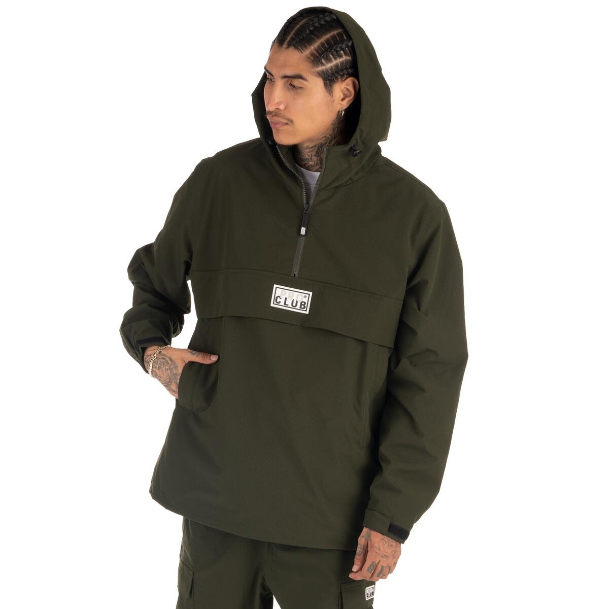 Pro Club Men's Nylon Hooded Pullover Anorak Jacket