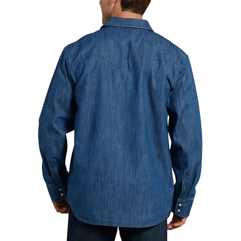 DICKIES – Relaxed Fit Denim Shirt - Light Blue