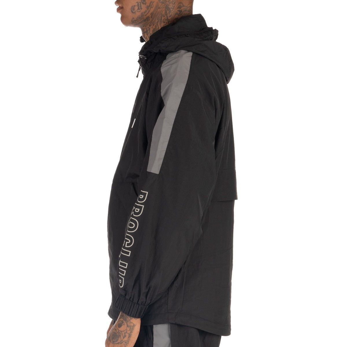 Pro Club Full Court Windbreaker Jacket - Black