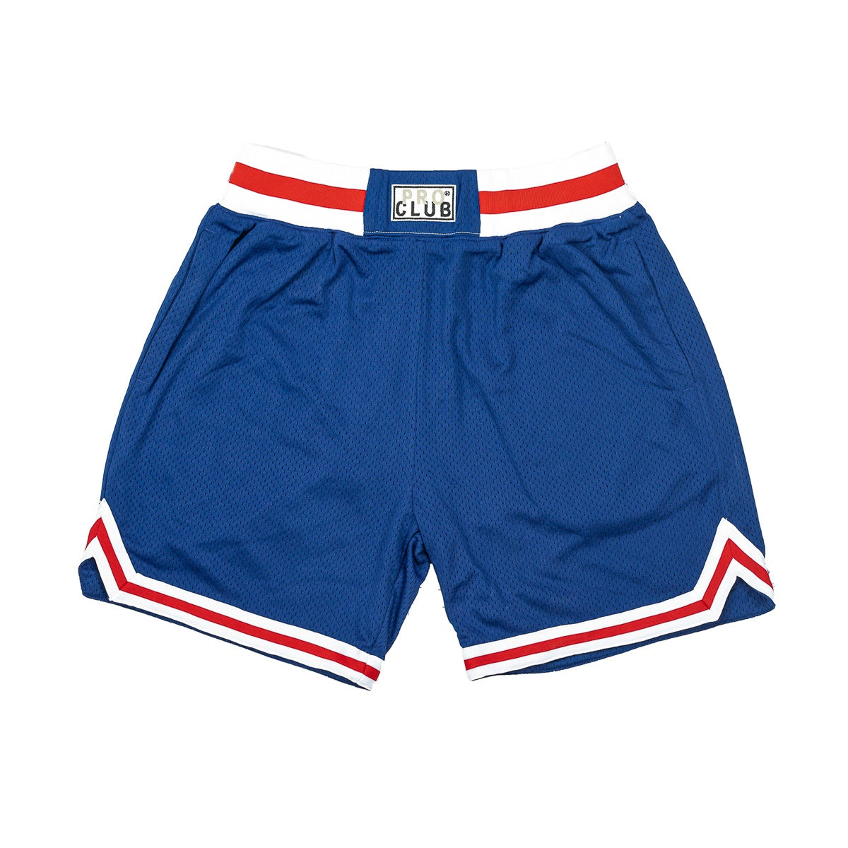 Pro Club Classic Basketball Shorts - Blue/White/Red