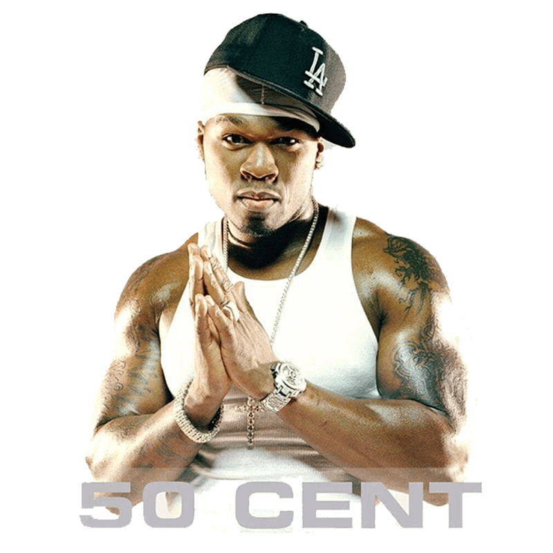 Pro Club Rapper 50 cent Fade out Digital printed Tee