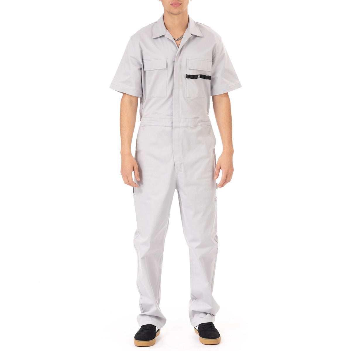 Pro Club Men's Workwear Mechanic's Short Sleeve Coverall - Silver