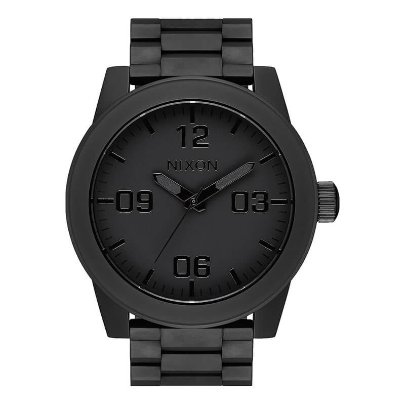NIXON - 48mm Corporal Stainless Steel Watch - Polished Black
