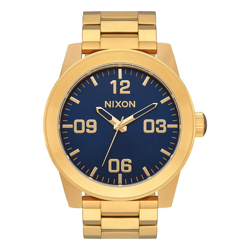 NIXON - 48mm Corporal Stainless Steel Watch - Gold/Blue