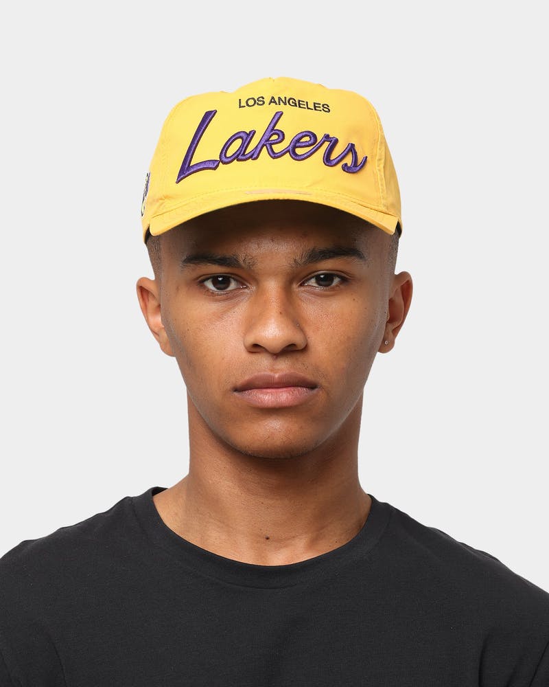 Lakers M&N Nylon SZN Deadstock Snapback Black - The Locker Room of Downey