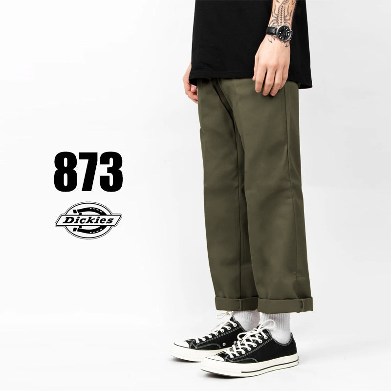 DICKIES - 873 Slim Straight Fit Pants - OLIVE GREEN