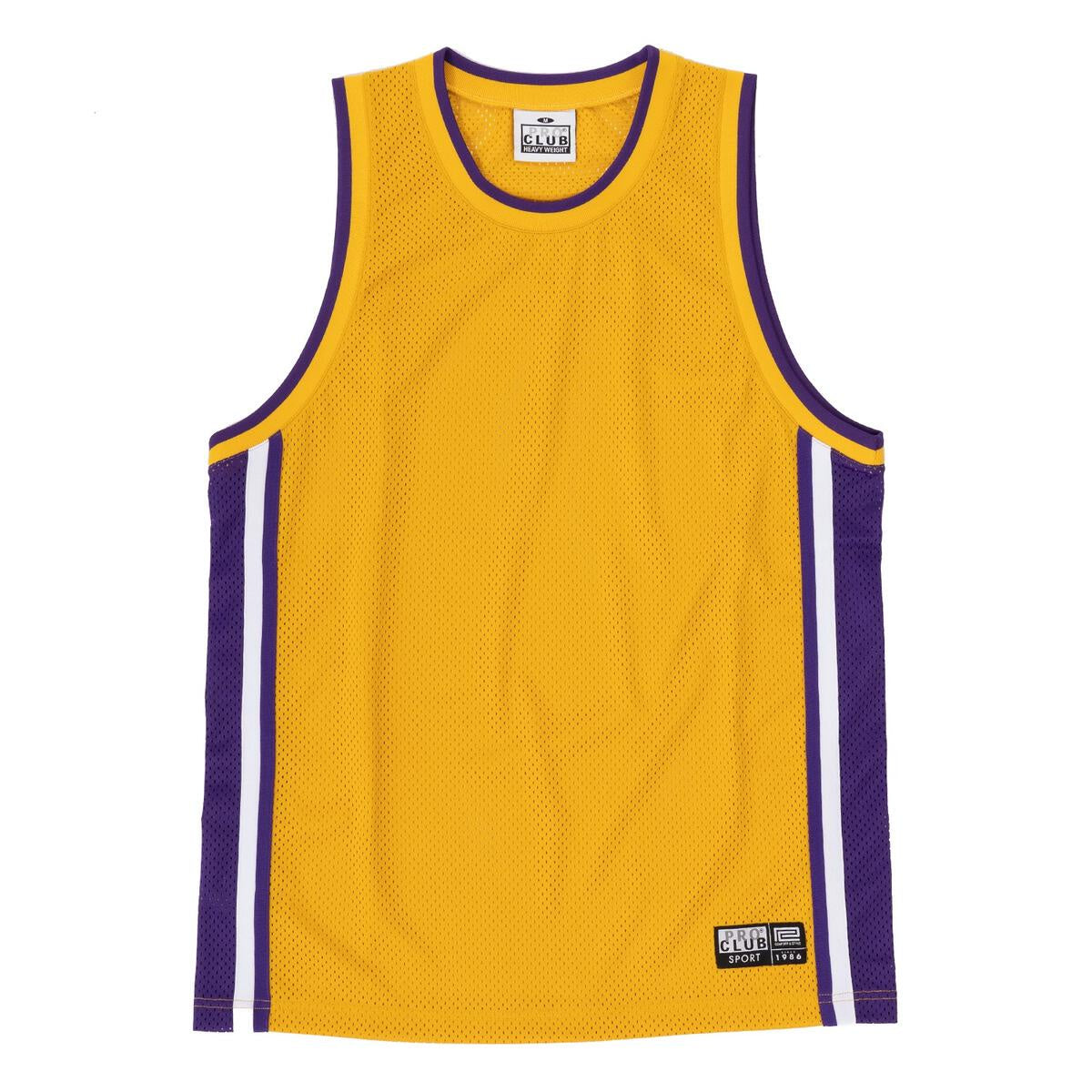 Pro Club Retro Basketball Jersey - Yellow