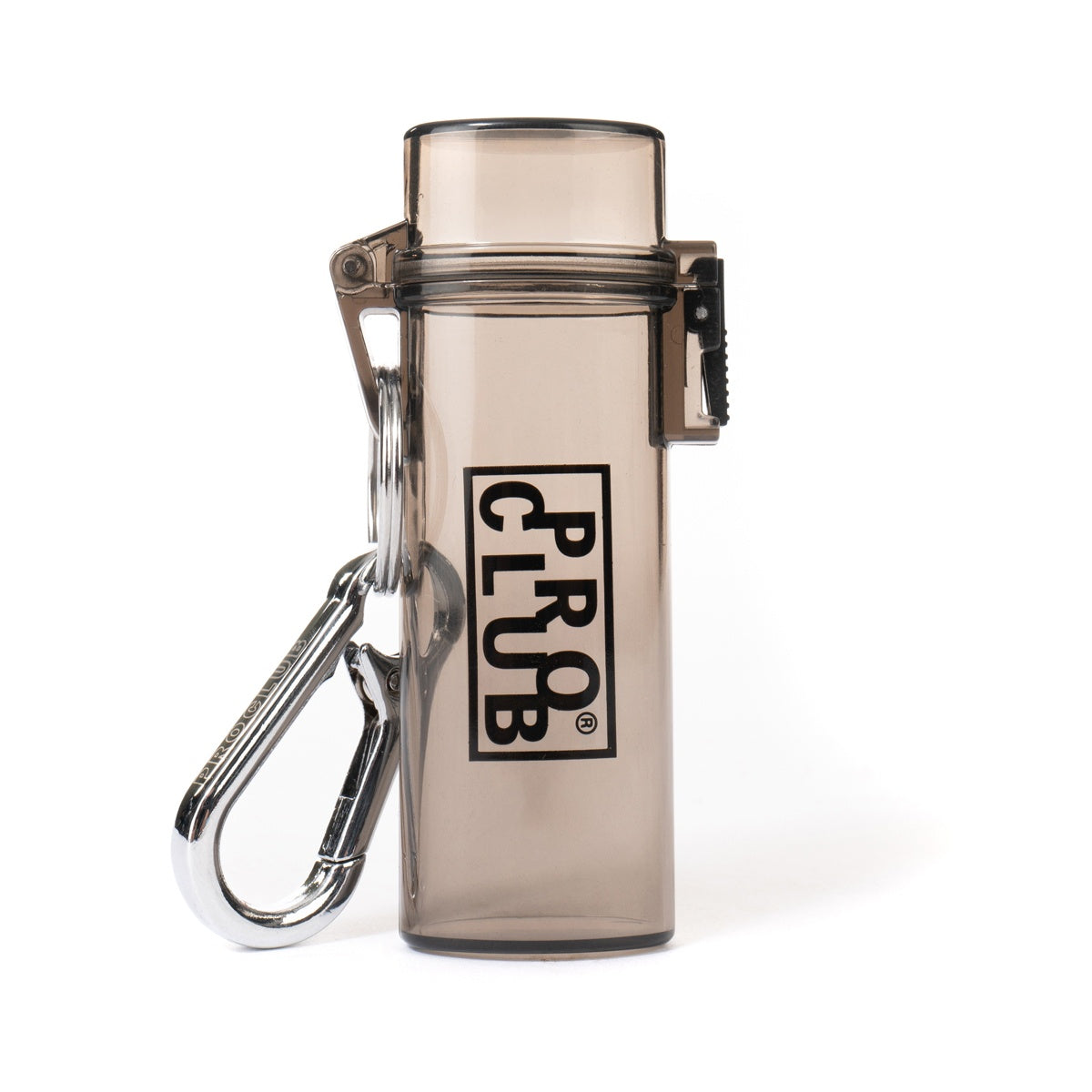 Pro Club Waterproof Lighter Case Keychain - Tinted case Black Logo