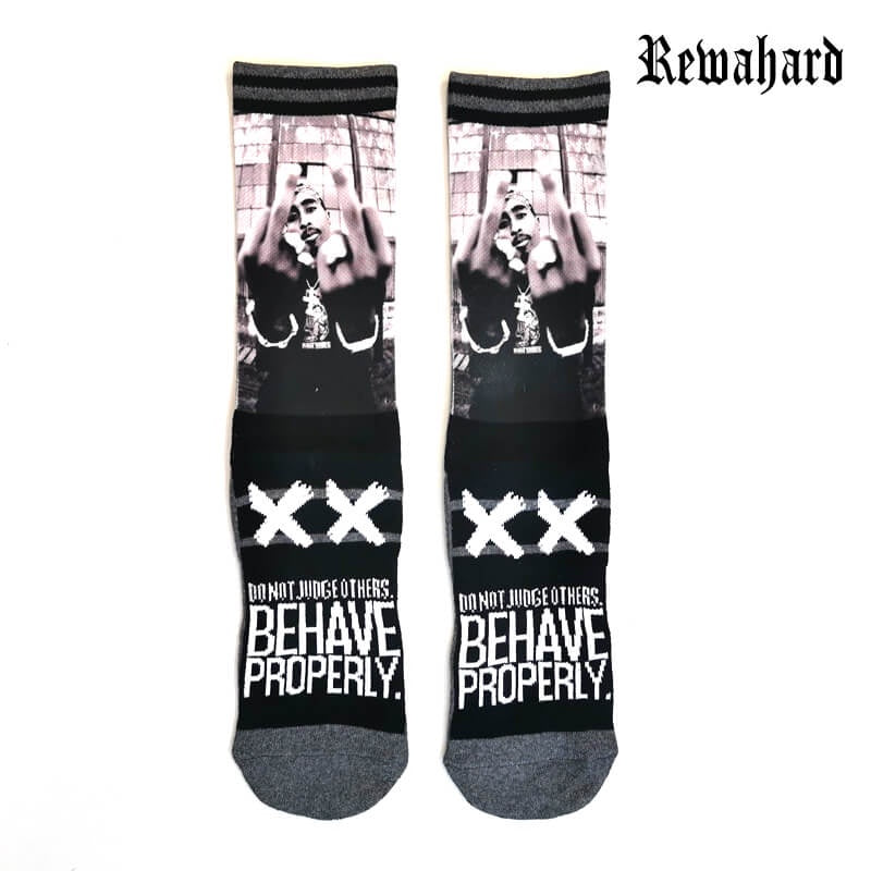 2 Pac Socks Tupac - Sizes 8-14