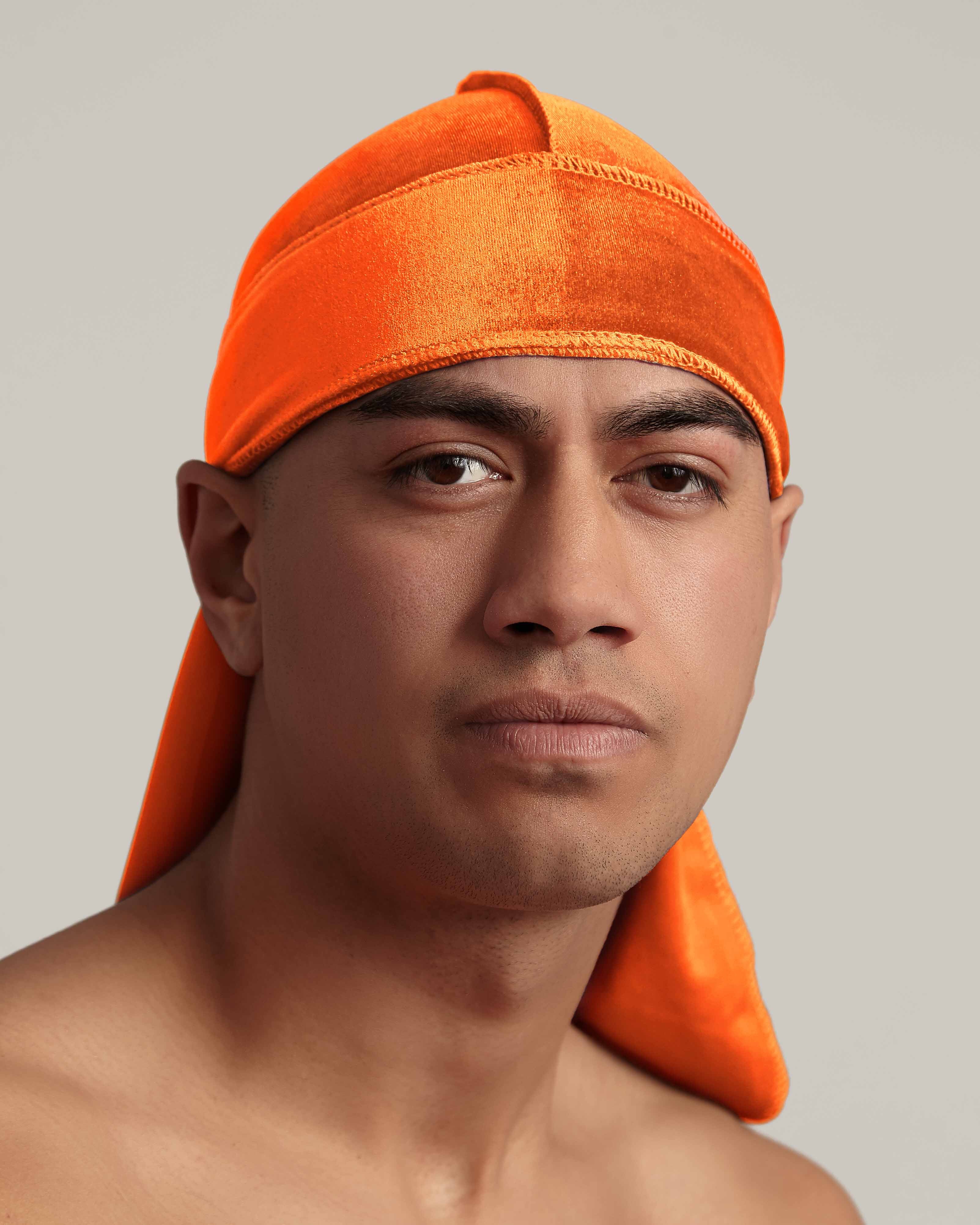 Rewahard Velvet Durag - Orange Tan
