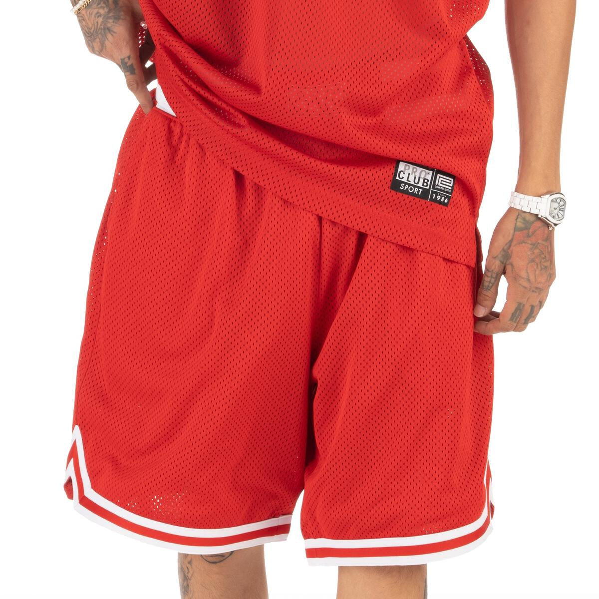 Pro Club  Classic Basketball Shorts - Red