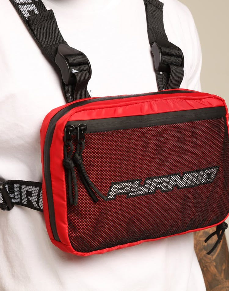 BLACK PYRAMID CHEST RIG - RED