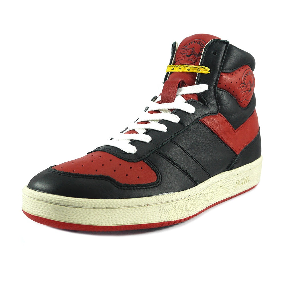 PONY - Leather City Wings Hi-Top - Black/Red