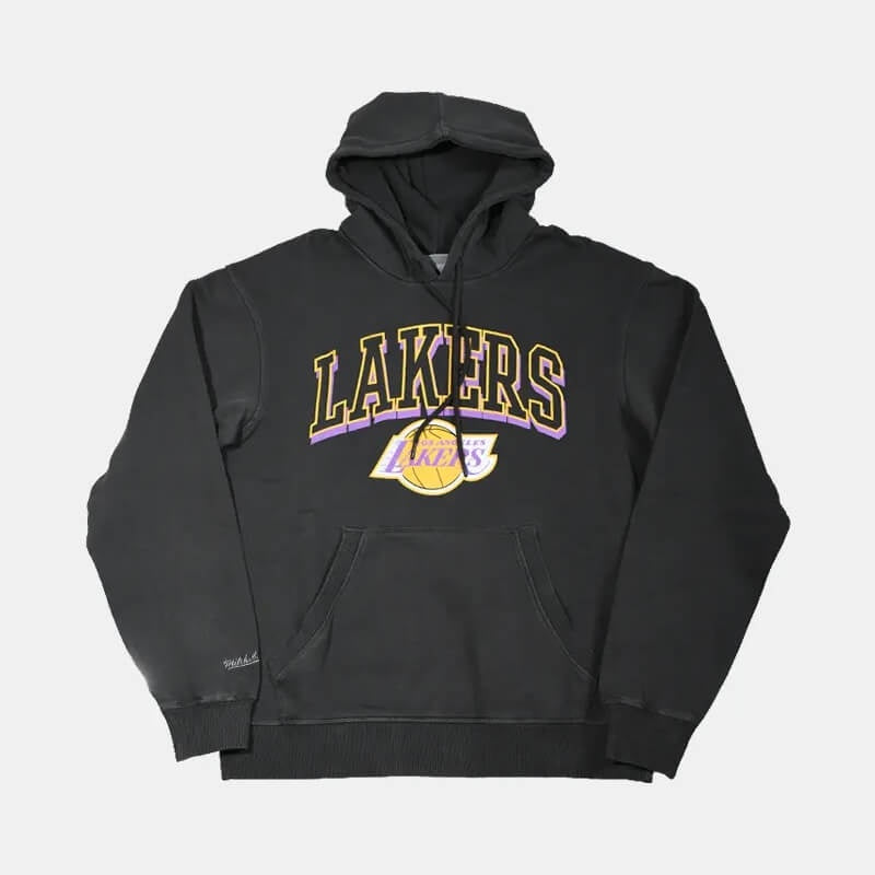 MITCHELL & NESS - L.A LAKERS VINTAGE KEYLINE LOGO HOODIE