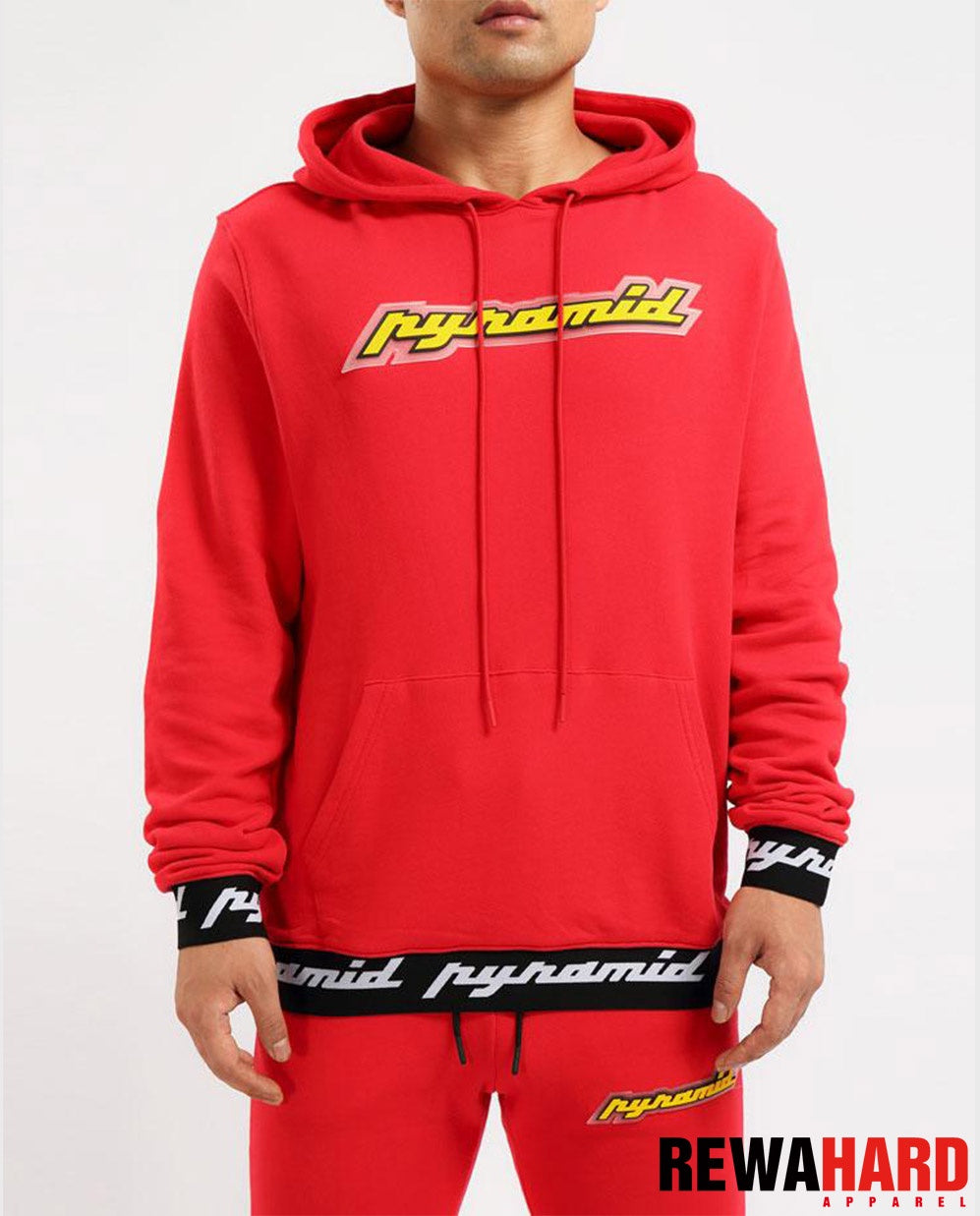 BLACK PYRAMID CORE 3D RUBBER PATCH HOODY - RED