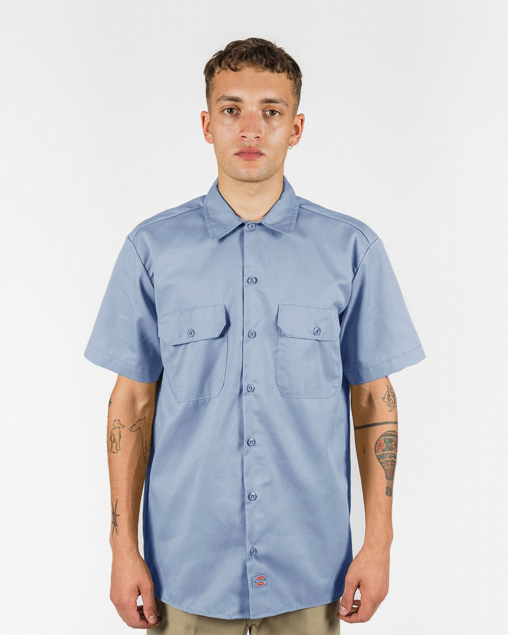 DICKIES –1574 SHORT SLEEVE WORK SHIRT - Gulf Blue