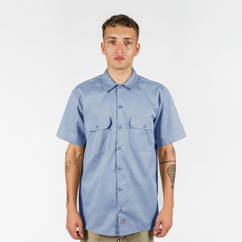 DICKIES –1574 SHORT SLEEVE WORK SHIRT - Gulf Blue