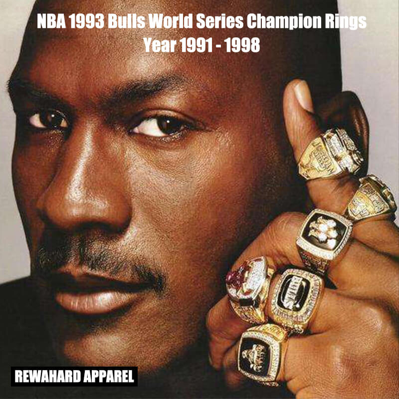 Full Sets of NBA 1991 - 1998 Bulls World Series Champion Rings  Year 1991 - 1998