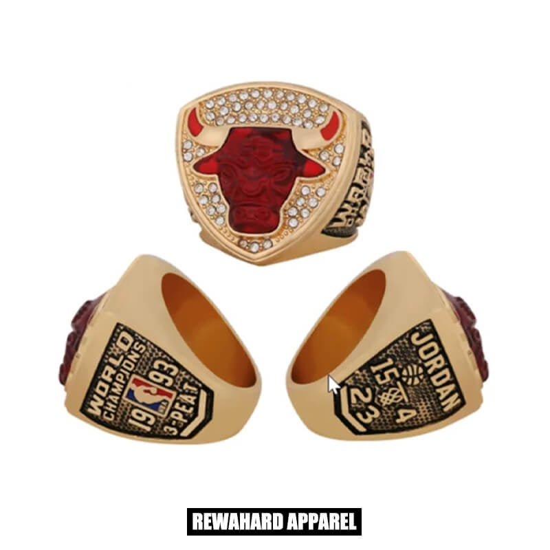 NBA 1993 Bulls Jordan World Series Champions Players Ring
