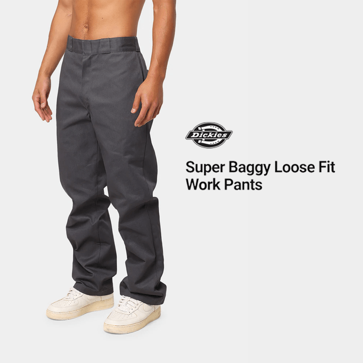 Dickies - 852AU Super Baggy Loose Fit Work Pants - Bone