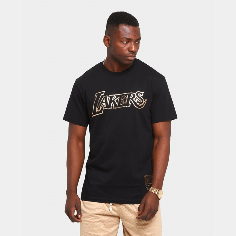 MITCHELL & NESS - Gold Foil Lakers Team Tee