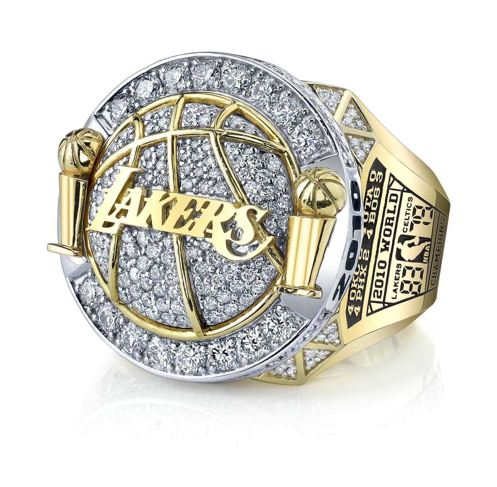 NBA -  Gold Lakers championship rings - Kobe Bryant