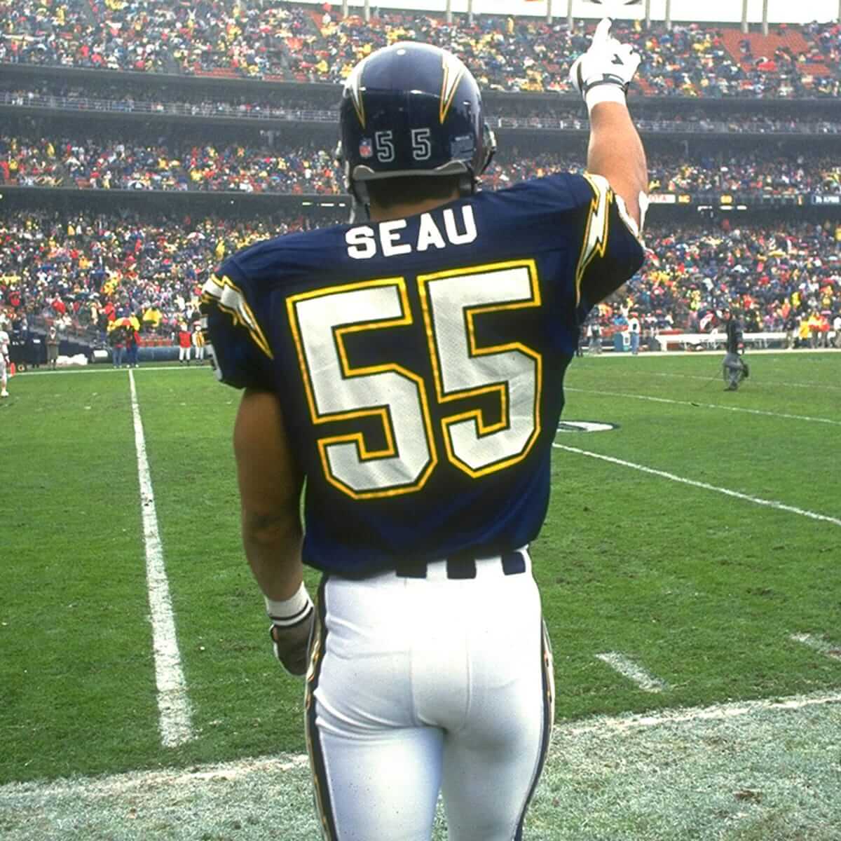 LA Chargers Men's Mitchell & Ness 1994 Junior Seau #55 Jersey Navy