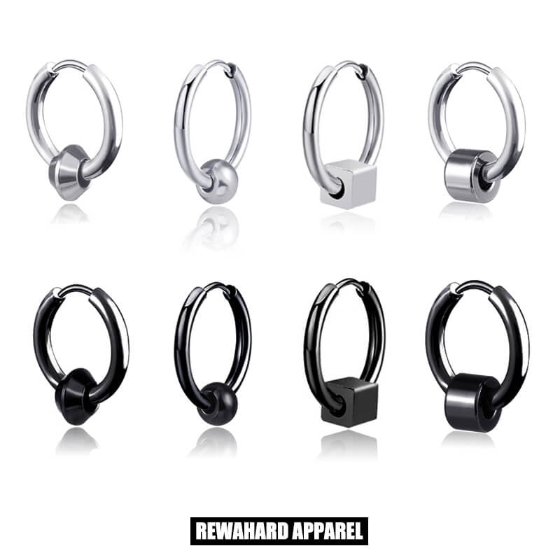 Stainless Steel Hoop Shapes Earrings / Nose Ring