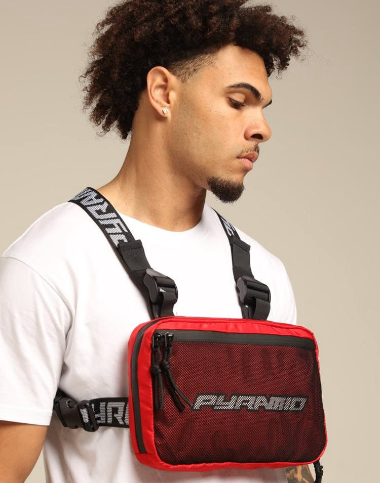 BLACK PYRAMID CHEST RIG - RED