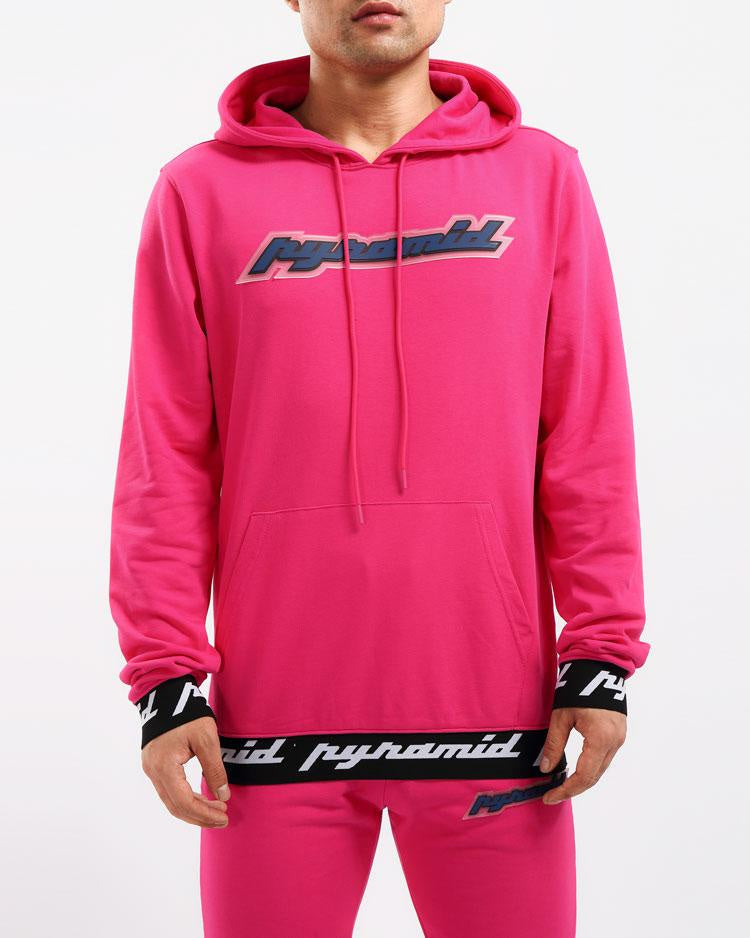 BLACK PYRAMID CORE 3D RUBBER PATCH HOODY - PINK