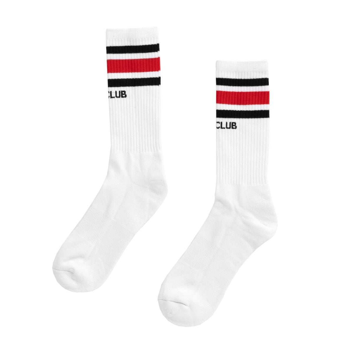 Pro Club Stripe Crew Sock - White/Red/Black (Size 9-13)
