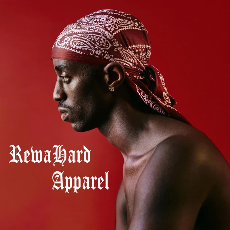 Rewahard Bandana Silky Durag - Red