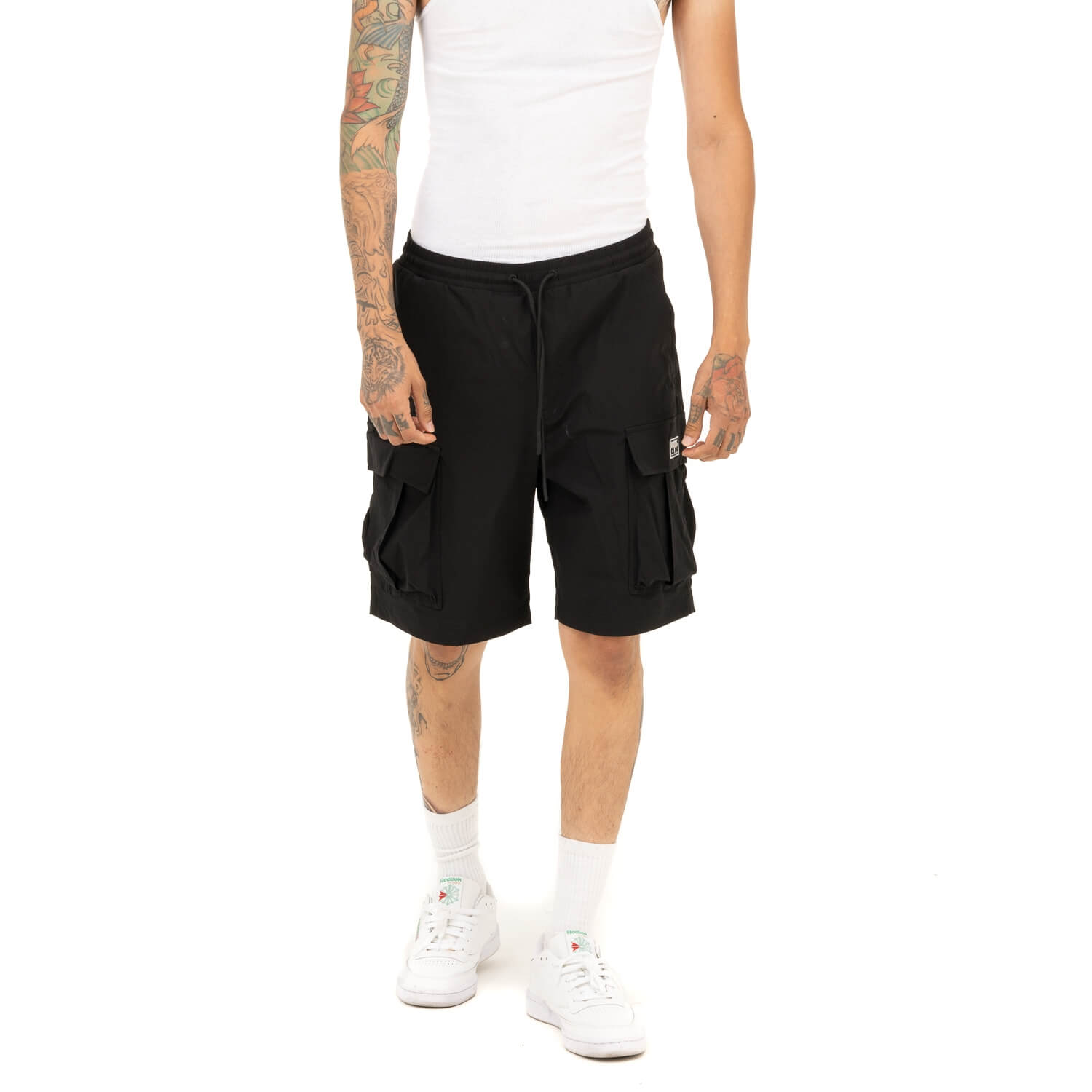 Pro Club - Men's Comfort Stretch Nylon Cargo Shorts - Black